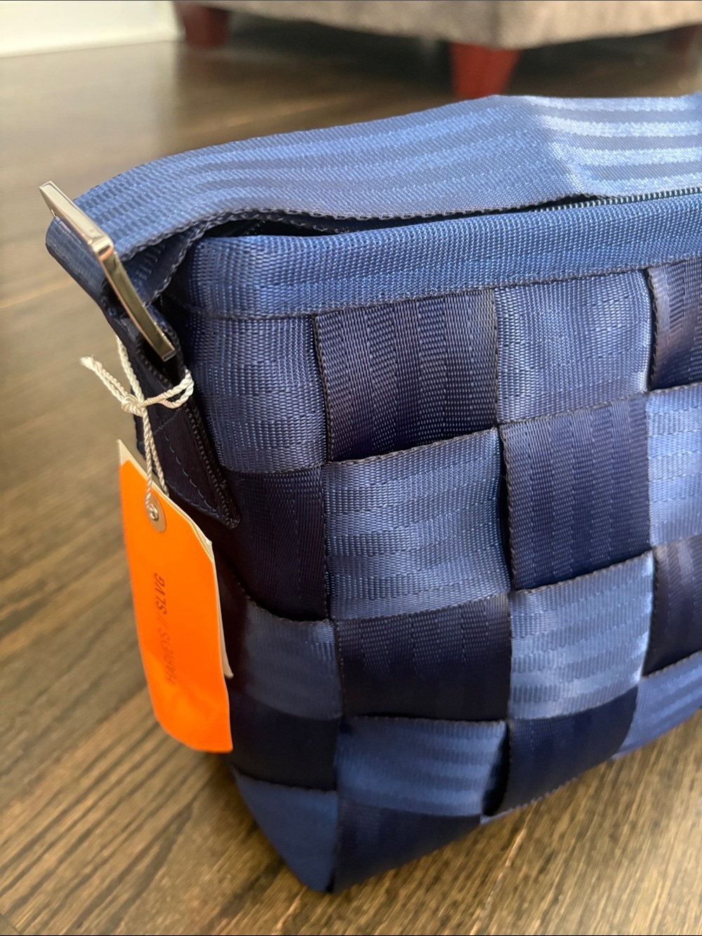 Navy Blue Woven Messenger Bag - Salvage Indigo NWT - Picture 2 of 14